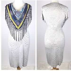 EUC DESIGUAL scarf cowl neck dress